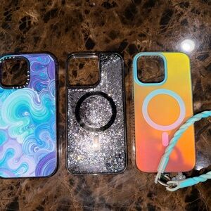 iPhone 14 Pro Max case bundle, all MagSafe. 1 Casetify & 2 Luxylemon